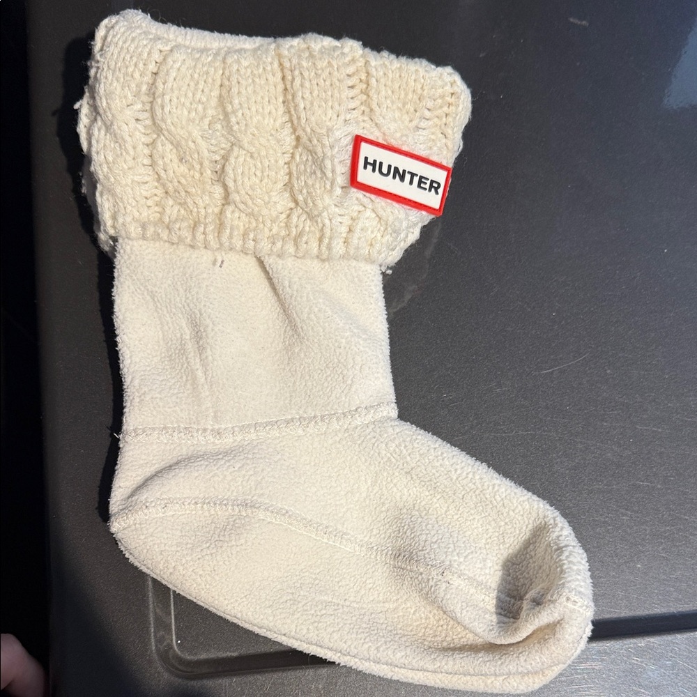 Hunter Ivory Cable Knit Boot Socks